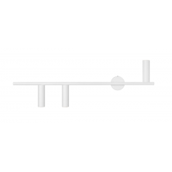 1104Y - KINKIET TREVO 3 ALL WHITE (left) - ALDEX