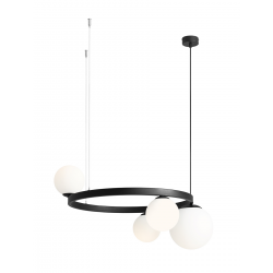 1099L1_R - LAMPA WISZĄCA GARDA 4 RING BLACK - ALDEX