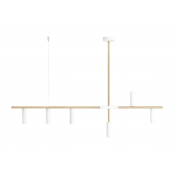 1097K40 - LAMPA WISZĄCA TREVO 6 WHITE BRASS - ALDEX