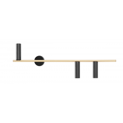 1083Y40_2 - KINKIET TREVO 3 BLACK BRASS (prawy) - ALDEX