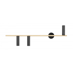 1083Y40 - KINKIET TREVO 3 BLACK BRASS (lewy) - ALDEX