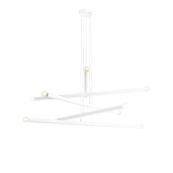 1072M - LAMPA WISZĄCA TUBO 10 WHITE - ALDEX