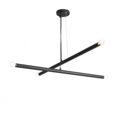 1072L1 - LAMPA WISZĄCA TUBO 4 BLACK - ALDEX