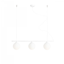 1006E - LAMPA WISZĄCĄ BERYL GLASS 3 WHITE - ALDEX