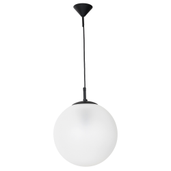 562G6 - LAMPA WISZĄCA GLOBUS BLACK (mleczna kula) - ALDEX