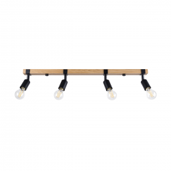 SL.1298 - Plafon ZUCA 4 czarny - SOLLUX