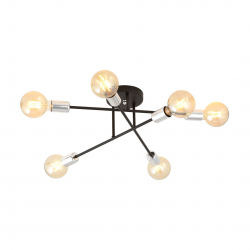 1174/6B - Lampa sufitowa VEKEN 6B SILVER - EMIBIG