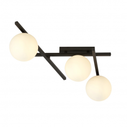 1103/3 - Lampa sufitowa  SMART 3 BLACK/OPAL - EMIBIG