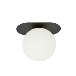 1118/1 - Lampa sufitowa  PLAZA 1 BLACK/OPAL - EMIBIG