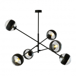 1168/6 - Lampa wisząca LINEAR 6 BLACK/STRIPE - EMIBIG