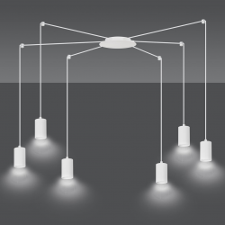 525/6 - Lampa wisząca  TRAKER 6 WH/WHITE - EMIBIG