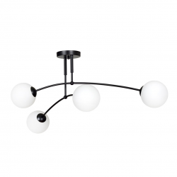 670/4 - Lampa sufitowa  PREGOS 4 BLACK - EMIBIG