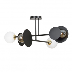 612/4 - Lampa sufitowa  MINERVA 4 BLACK - EMIBIG