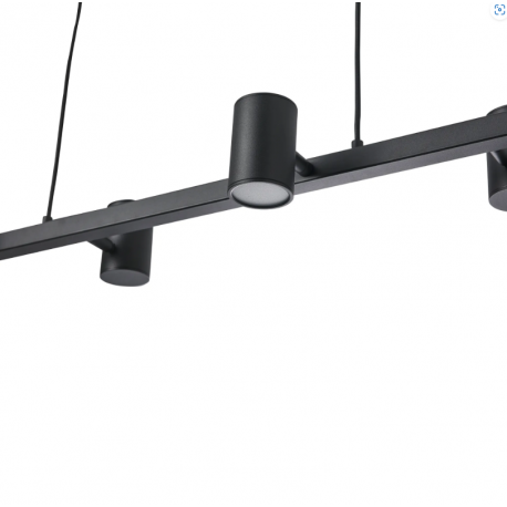 Lampa Wisząca Noe Long 6xGU10 Czarna PL0111-BK YASKR