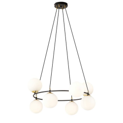 1295/8 - Lampa wisząca AZURA 8 BL OPAL - EMIBIG