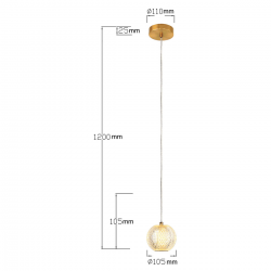 Lampa wisząca Diamond 1 1xLED CCT złota LP-2202/1P GD LIGHT PRESTIGE