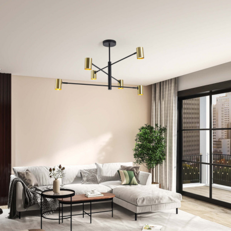 LP-731/6P GD SNOW 6 WISZĄCY ZŁOTY LIGHT PRESTIGE