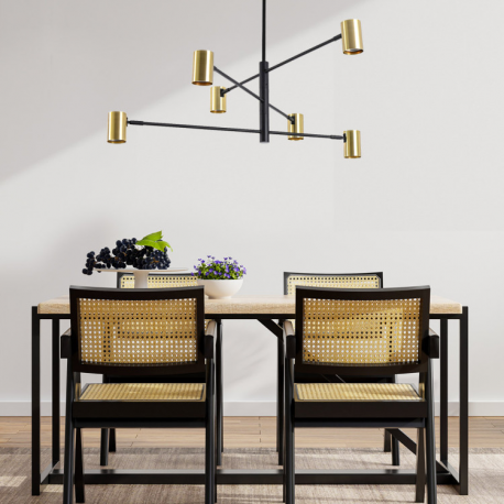 LP-731/6P GD SNOW 6 WISZĄCY ZŁOTY LIGHT PRESTIGE