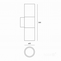 Lampa ogrodowa kinkiet elewacyjny góra dół QUERK 3 CZARNA IP54 KTLQK03CZ KOBI