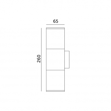 Lampa ogrodowa kinkiet elewacyjny góra dół QUERK 3 CZARNA IP54 KTLQK03CZ KOBI