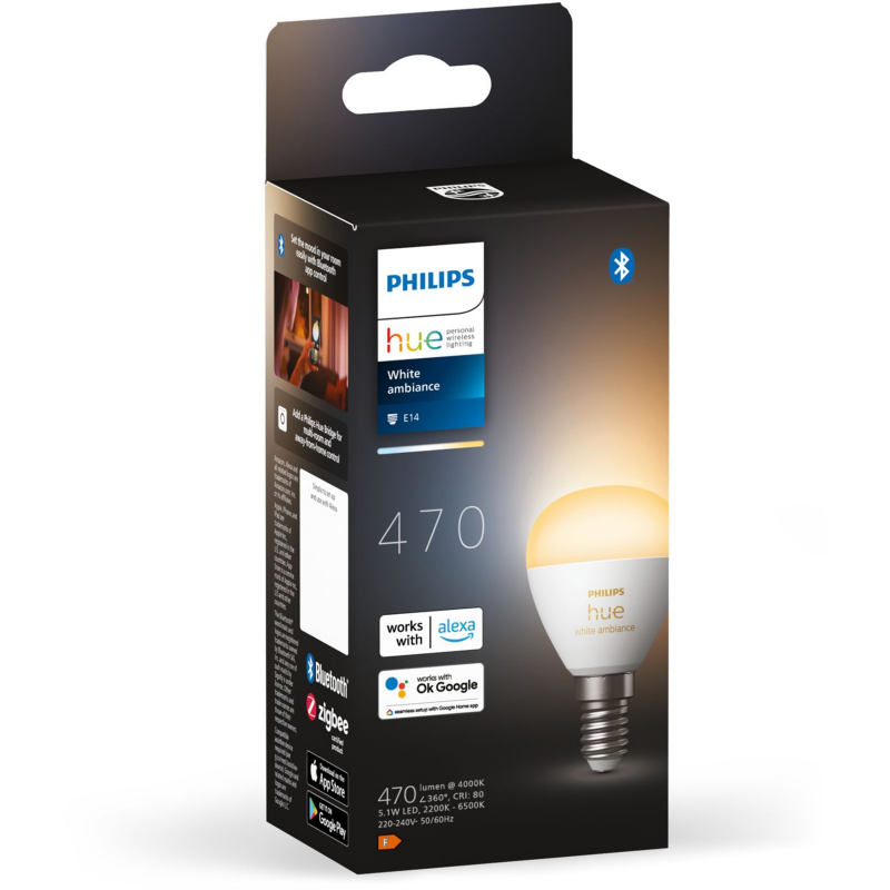 8719514491106 Inteligentna żarówka E14 kulka PHILIPS HUE
