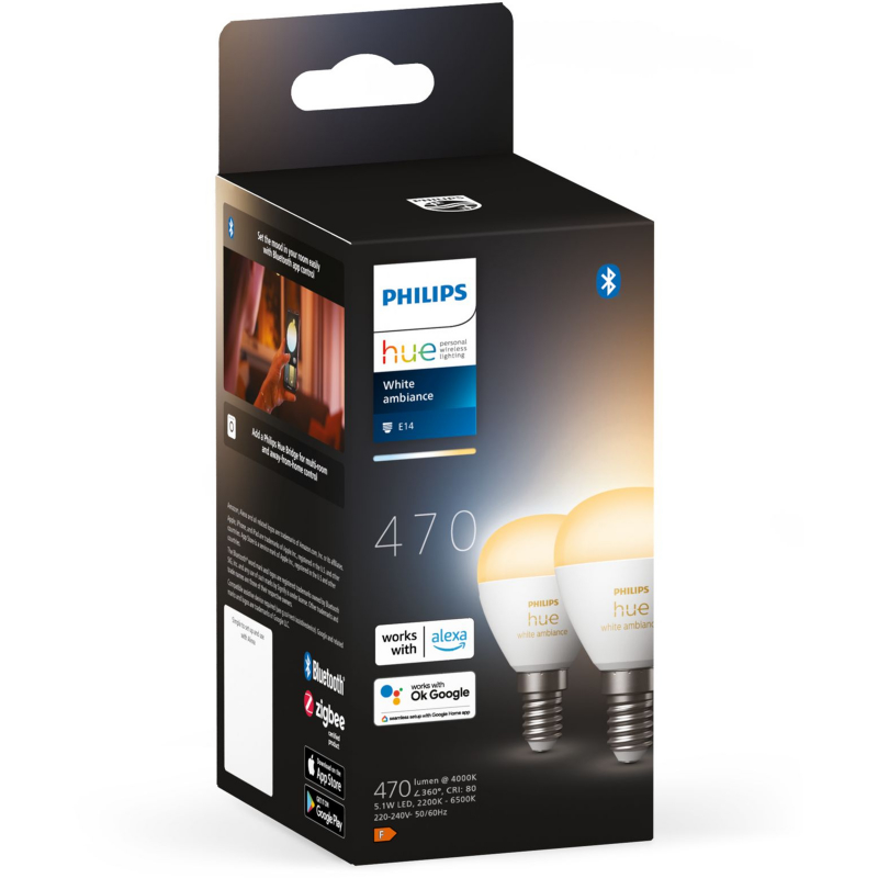 8719514491168 Inteligentna żarówka E14 kulka (2 szt.) PHILIPS HUE