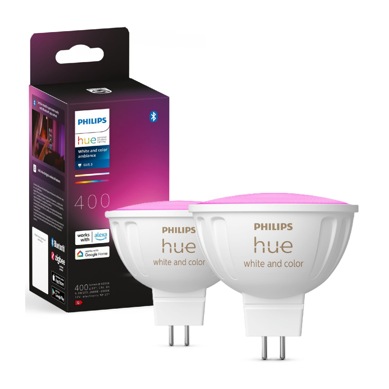 8719514491649 Inteligentny reflektor punktowy MR16 (2 szt.) PHILIPS HUE