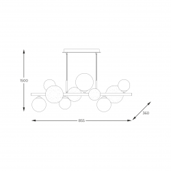 MD5918-10-EGN VILLA LAMPA WISZĄCA ZŁOTA/GOLD ZUMALINE