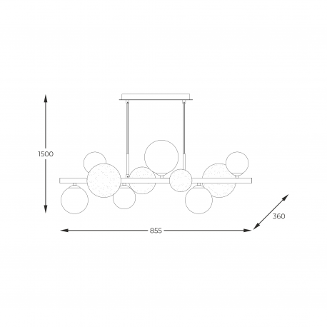 MD5918-10-EGN VILLA LAMPA WISZĄCA ZŁOTA/GOLD ZUMALINE