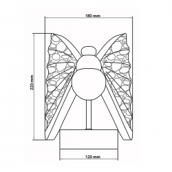 LP-1715/1W CH Mariposa kinkiet chrom LIGHT PRESTIGE