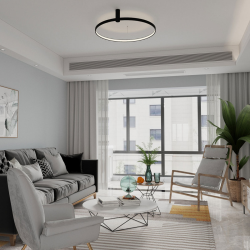 LP-909/1C S BK - RING PLAFON S CZARNY LIGHT PRESTIGE