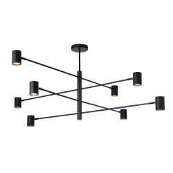LP-731/8P BK Lampa wisząca Snow 8 czarna 8xGU10 LIGHT PRESTIGE