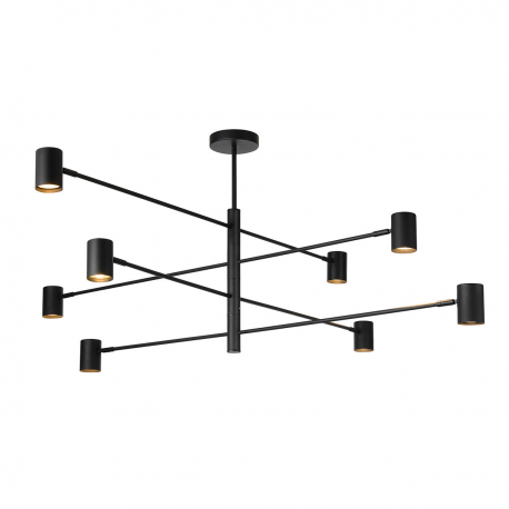 LP-731/8P BK Lampa wisząca Snow 8 czarna 8xGU10 LIGHT PRESTIGE