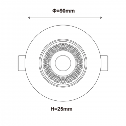 5905699351851 LP-1506/1RS BK Ruchome oczko podtynkowe Plus czarne LED CCT Light Prestige
