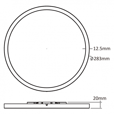 LP-1707/1C-28 BK Plafon Pryzma 28 cm LED CCT  Light Prestige