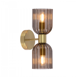 LP-939/2W smoked Podwójny kinkiet Piega bursztynowy 2xE14...