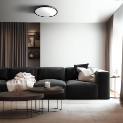 LP-2505/1C-40 BK Plafon California 40 cm czarny LED CCT  Light Prestige