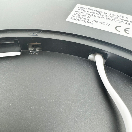 LP-2505/1C-40 BK Plafon California 40 cm czarny LED CCT  Light Prestige