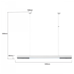 LP-1301/1P L WH Smart Lampa wisząca Cali L biała Tuya LED CCT Light Prestige