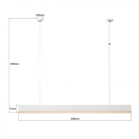 LP-1201/1P L BK Smart Lampa wisząca Mira L Tuya LED CCT Light Prestige