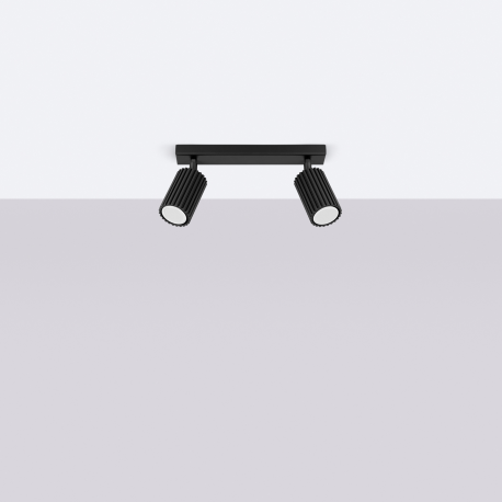 SL.1580 Plafon KARBON 2 czarny LAMPA REFLEKTORY SPOTY SOLLUX