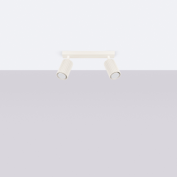 SL.1599 Plafon KARBON 2 beżowy LAMPA REFLEKTORY SPOTY SOLLUX