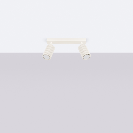 SL.1599 Plafon KARBON 2 beżowy LAMPA REFLEKTORY SPOTY SOLLUX