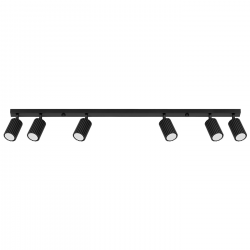 SL.1585 Plafon KARBON 6L czarny REFLEKTORY SPOTY LAMPA SOLLUX