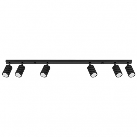 SL.1585 Plafon KARBON 6L czarny REFLEKTORY SPOTY LAMPA SOLLUX