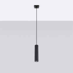 SL.1573 Lampa wisząca KARBON 1 czarny SOLLUX
