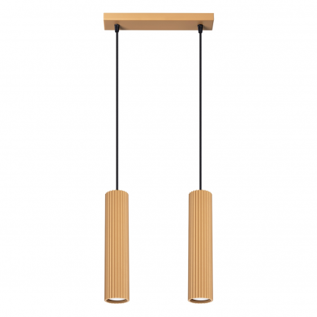 SL.1555 Lampa wisząca KARBON 2 złoty  SOLLUX