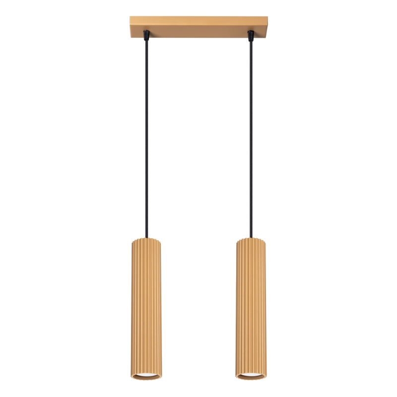 SL.1555 Lampa wisząca KARBON 2 złoty  SOLLUX