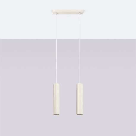 SL.1593 Lampa wisząca KARBON 2 beżowy SOLLUX