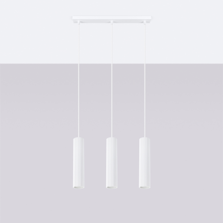 SL.1537 Lampa wisząca KARBON 3L biały SOLLUX